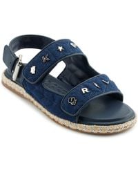Karl Lagerfeld - Paris Cushioned Insole Everyday Charlay Studs-ankle Sandal Flat - Lyst
