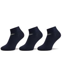 Emporio Armani - , 3-pack Sneaker Socks, Marine/marine/marine, Large - Lyst
