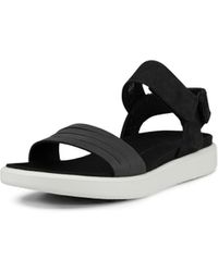 Ecco - S Flowt 273603 Leather Black Sandals 5-5.5 Uk - Lyst