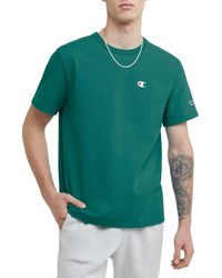 Champion - , Heritage Short-sleeve Cotton Tee, Heavyweight T-shirt, Everglade Green Left Chest C, Large - Lyst