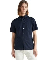 Tommy Hilfiger - Flex Poplin Regular Short Sleeve Shirts - Lyst