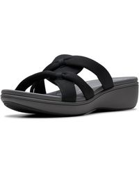 Clarks - Breeze Rae Cam Slide Sandal - Lyst