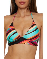 Trina Turk - Standard Swoop Reversible Halter Bikini Top - Lyst