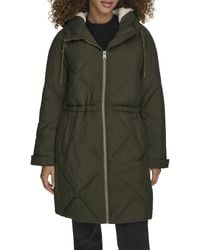 Levi's - Soft Sherpa Lined Diamond Quilted Long Parka Jacket - Lyst