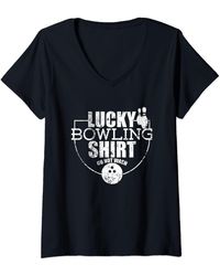 Lucky Brand - S Lucky Bowling Shirt Do Not Wash Funny Quote For Bowlers V-neck T-shirt - Lyst
