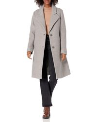 Andrew Marc Wool Boucle Straight Fit Coat - Multicolor