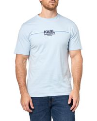 Karl Lagerfeld - Paris Pullover Short Sleeve Race Stripe Logo T-shirt - Lyst