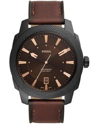 Fossil - Machine Quartz Stainless Steel And Leather Chronograph Watch - Lyst