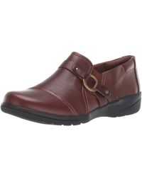 clarks brown loafers womens