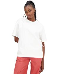 New Balance - Athletics Oversized T-shirt In White Cotton - Lyst