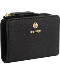 Nine West - Lockup 9s Zip Around Card Case - Lyst