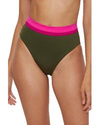 Trina Turk - Standard Monaco Colorblock High Waisted Bikini Bottom - Lyst