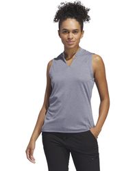 adidas - Standard Ultimate365 Textured Sleeveless Polo Shirt - Lyst