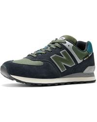 New Balance - 574 In Grey/blue Suede/mesh - Lyst