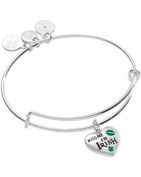 ALEX AND ANI - "kiss Me I'm Irish" Charm Bangle - Lyst