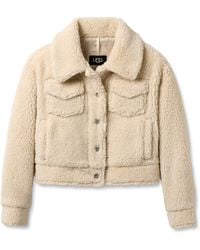 UGG - Frankie Short Trucker Jacket Fleece - Lyst