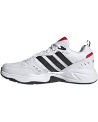 adidas - Strutter Wide Fit Classic Lifestyle Sneakers Shoes,ftwr White/core Black/active Red - Lyst