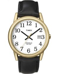 Timex - Tone Case White Dial With Black Leather - Lyst