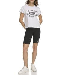 DKNY - Drop Out Shadow Logo Cropped T-shirt Boxy - Lyst