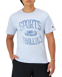 Champion - , Classic, Comfortable Crewneck T-shirt, Graphic Tee, Blue Trance Sports Culture - Lyst