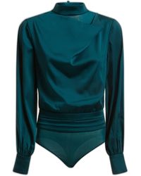 Guess - Long Sleeve Katie Mock Neck Bodysuit - Lyst