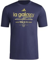 adidas - Standard Los Angeles Galaxy Vintage World Pre-game Short Sleeve T-shirt - Lyst