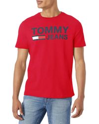 Tommy Hilfiger - Short Sleeve Tommy Jeans Logo T-shirt - Lyst