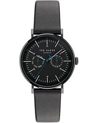 Ted Baker - Phylipa Gents Black Eco Genuine Leather Strap Watch - Lyst