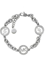 Michael Kors - Silver-tone Brass Chain Bracelet - Lyst