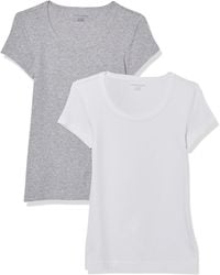 Amazon Essentials - T-Shirt mit Flügelärmeln und U-Ausschnitt in schmaler Passform - Lyst
