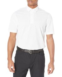 Greg Norman - Collection Freedom Micro Pique Spinner Print Polo White - Lyst