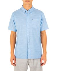 Hurley - Mens One And Only Textured Short Sleeve Button Up Shirt - Lyst