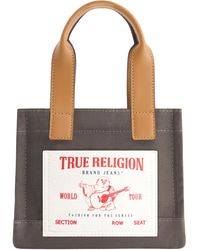 True Religion - Tote, Mini Travel Shoulder Bag With Adjustable Strap, Grey - Lyst