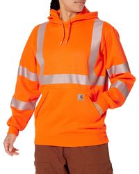 Carhartt - Big & Tall High Visibility Loose Fit Midweight Hooded Class 3 Hoodie - Lyst