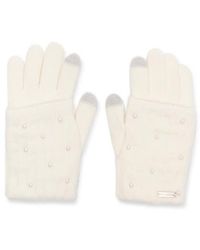 Steve Madden - Glove With Pearl Arm Sleeve - Ivory - Lyst