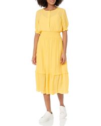 Nanette Lepore - Maxi Caribbean Texture Dress With Smock Waist And Button Chest - Lyst