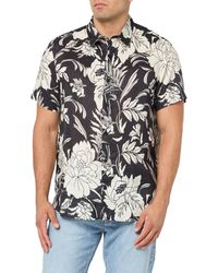 Guess - Eco Island Linen Cypress Palm Short Sleeve Shirt - Lyst