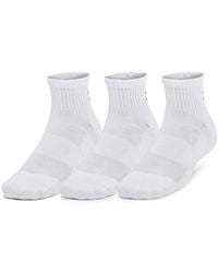 Under Armour - Adult Training Cotton Quarter Socks 3 Pack, - Lyst