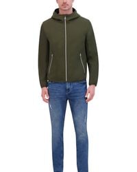 Kenneth Cole - Hooded Soft Shell With Coil Zip Detail - Lyst