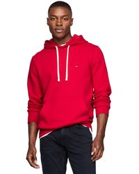 Tommy Hilfiger - Medium Weight Solid Fleece Hoodie Sweatshirt - Lyst