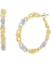 Steve Madden - S Knot Link Hoop Earrings - Lyst