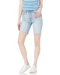 Lucky Brand - High-rise Bermuda Shorts In Waves - Lyst