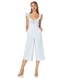BCBGeneration Ruffle Sleeve Jumpsuit - Blue