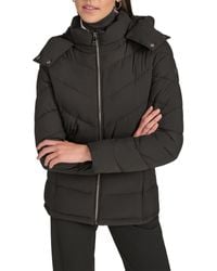 Calvin Klein - Langärmeliger Puffermantel mit Kapuze und Reißverschluss Vorne Jacke - Lyst
