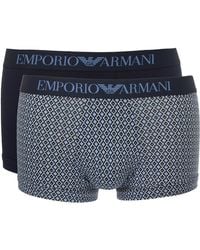 Emporio Armani - Classic Pattern Mix 2-Pack Trunk Badehosen - Lyst