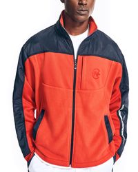 Nautica - Competition Sustainably Crafted Full-zip Mixed-media Jacket - Lyst