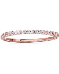 Amazon Essentials - 14k Rose Gold Over Sterling Silver Cubic Zirconia Fashion Band Stackable Ring - Lyst