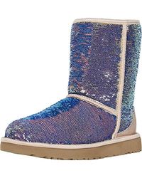 classic short sequin boot black