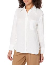 Vince - S Relaxed L/s Button Down,optic White,medium - Lyst