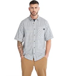 Timberland - Adult Woodfort Short-sleeve Lightweight Flannel Flex Work Utility Button Down Shirt - Lyst